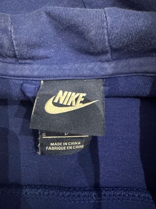 Felpa Nike blu con zip asimmetrica