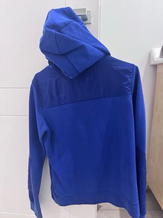 Felpa Nike blu con zip asimmetrica