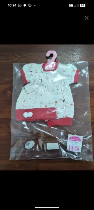 Pack 4 vestidos de muñecas Antonio Juan 42cm