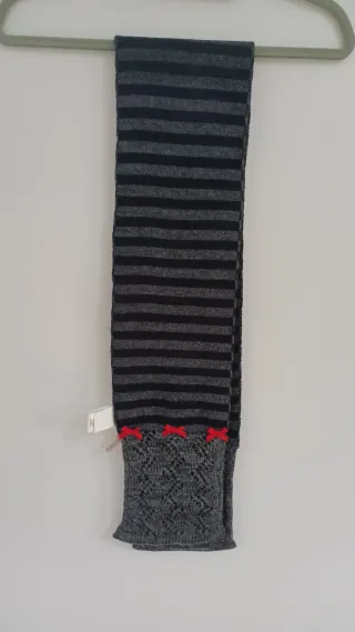 Bufanda niña Orchestra rayas y pompón