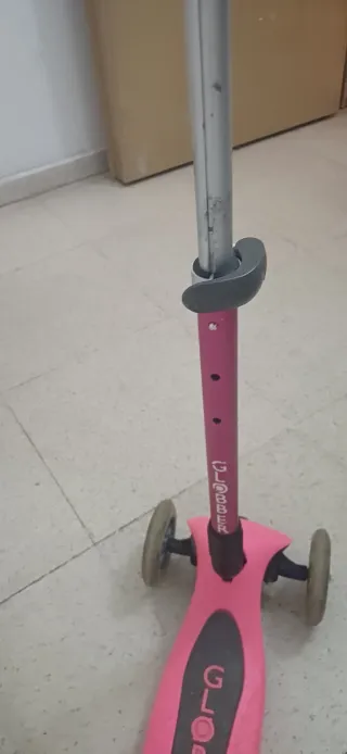 Patinete infantil Globber rosa 3 ruedas