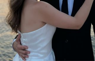 Vestido de novia corto blanco