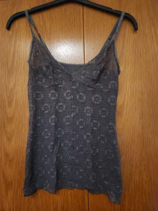 Camiseta Intimisimi encaje gris