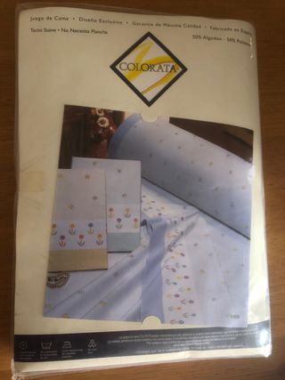 Juego Sábanas Cama 1.50 x 1.90 Colorata Multicolor