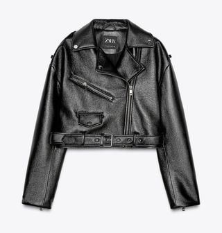 Cazadora Biker Zara Negra Tallas M y L