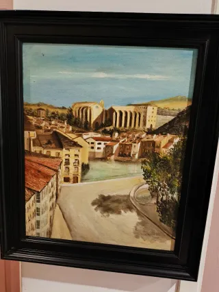 Quadro ad olio: Case tra le montagne