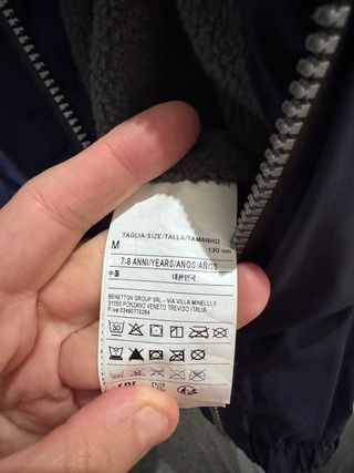 Giacca bambino taglia M interno in pile BENETTON