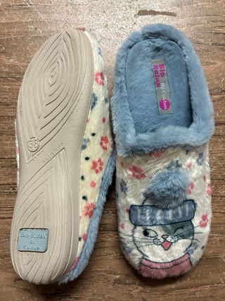 Zapatillas Bio Relax borreguito gato
