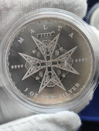 3 Monedas Plata 1oz 999 Malta Cruz