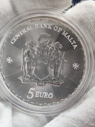 3 Monedas Plata 1oz 999 Malta Cruz