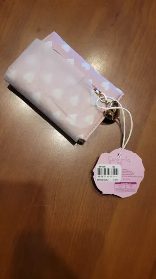 Mini portafoglio Camomilla rosa cuori