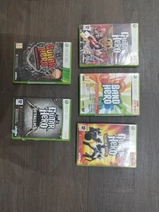 Lote 5 Juegos Guitar Hero Xbox 360