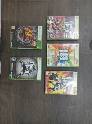 Lote 5 Juegos Guitar Hero Xbox 360