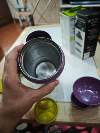 Thermos porta cibo viola e argento