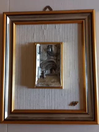 Quadro bassorilievo argentato vintage Brumal