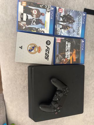 PS4 Slim 500GB + Mando + Juegos