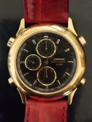 Orologio Citizen Crono Allarme Oro Nero