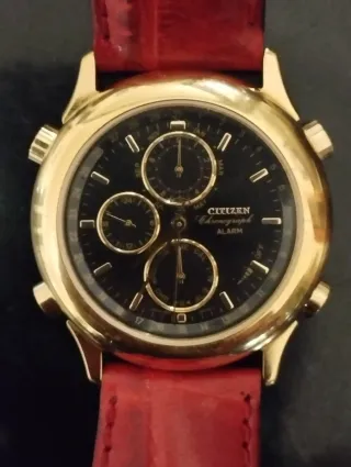 Orologio Citizen Crono Allarme Oro Nero