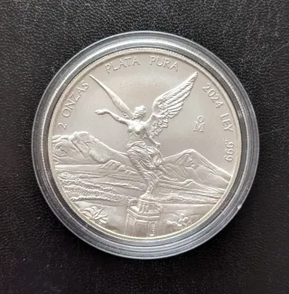 Moneda Plata Libertad 2 Onzas 2024