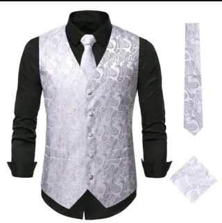 Chaleco y corbata Paisley