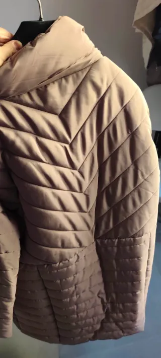 Abrigo mujer impermeable beige talla 44