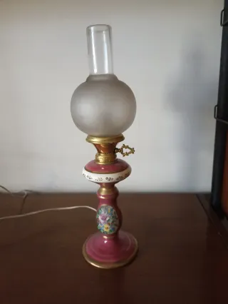 Lampada vintage anni 70 oro e rosso