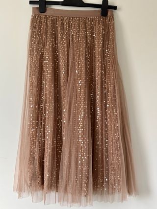 Falda larga lentejuelas talla única