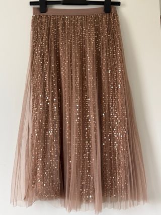 Falda larga lentejuelas talla única