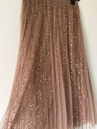 Falda larga lentejuelas talla única