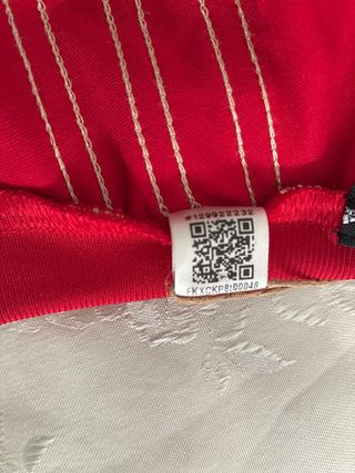 Maglia sportiva Adidas manica corta rossa e nera