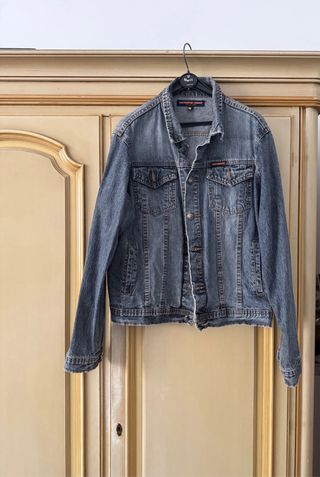 Giacca di jeans vintage effetto vissuto taglia M