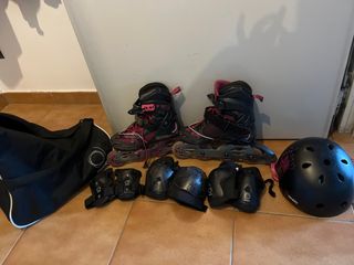 Patines en línea Oxelo + Casco y protecciones