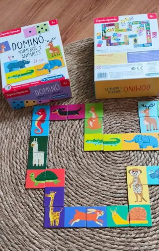 Dominó infantil números y animales
