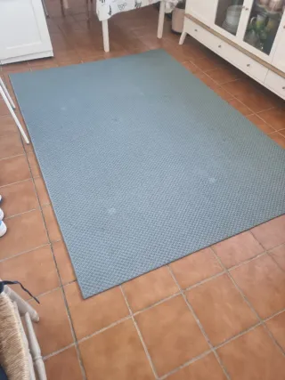 Alfombra azul grande 230 cm x 160 cm