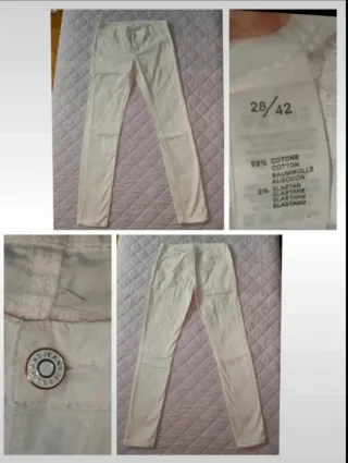 3 pantaloni Skinny 100% Cotone