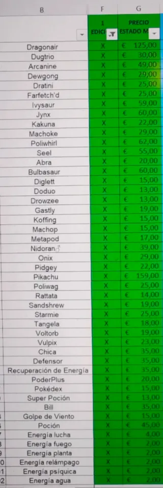 Cartas Pokémon TCG Base Set 1 Edición Español