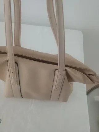 Bolso de mano beige