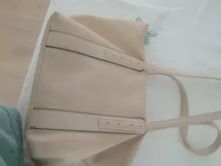 Bolso de mano beige