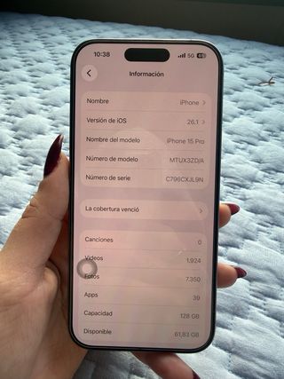 iPhone 15 Pro 128GB Plata Usado