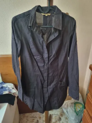 Camisa larga mujer marrón