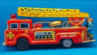 Camión Bomberos Japonés Antiguo Lata