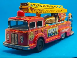 Camión Bomberos Japonés Antiguo Lata