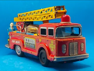 Camión Bomberos Japonés Antiguo Lata
