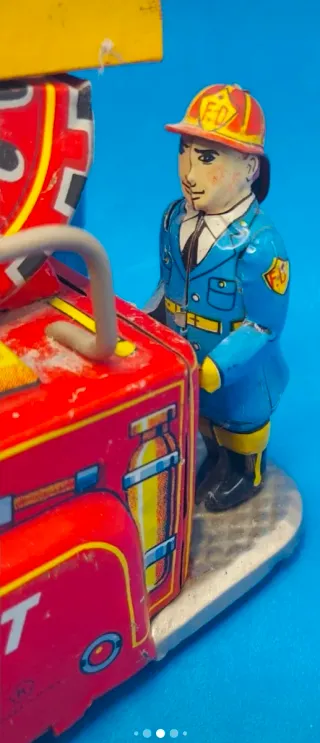 Camión Bomberos Japonés Antiguo Lata