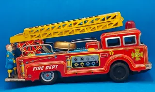 Camión Bomberos Japonés Antiguo Lata