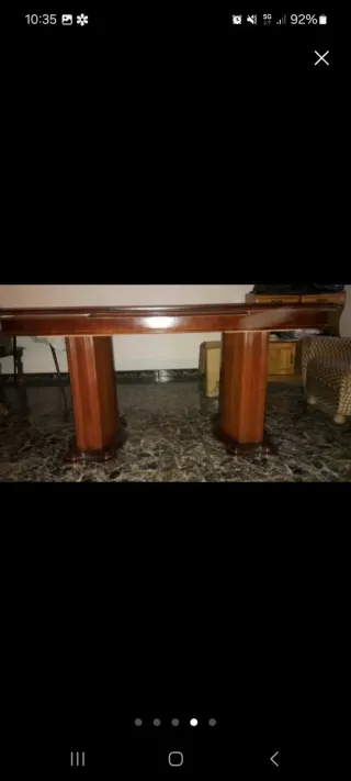 Mesa de comedor extensible de madera