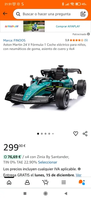 Coche con mando o manual para niños