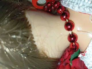 Muñeca flamenca traje rojo lunares