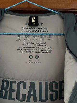 Plumífero Ecoalf Gris/Verde Talla M