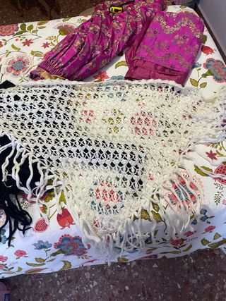 Fular Fallera Blanco y Negro